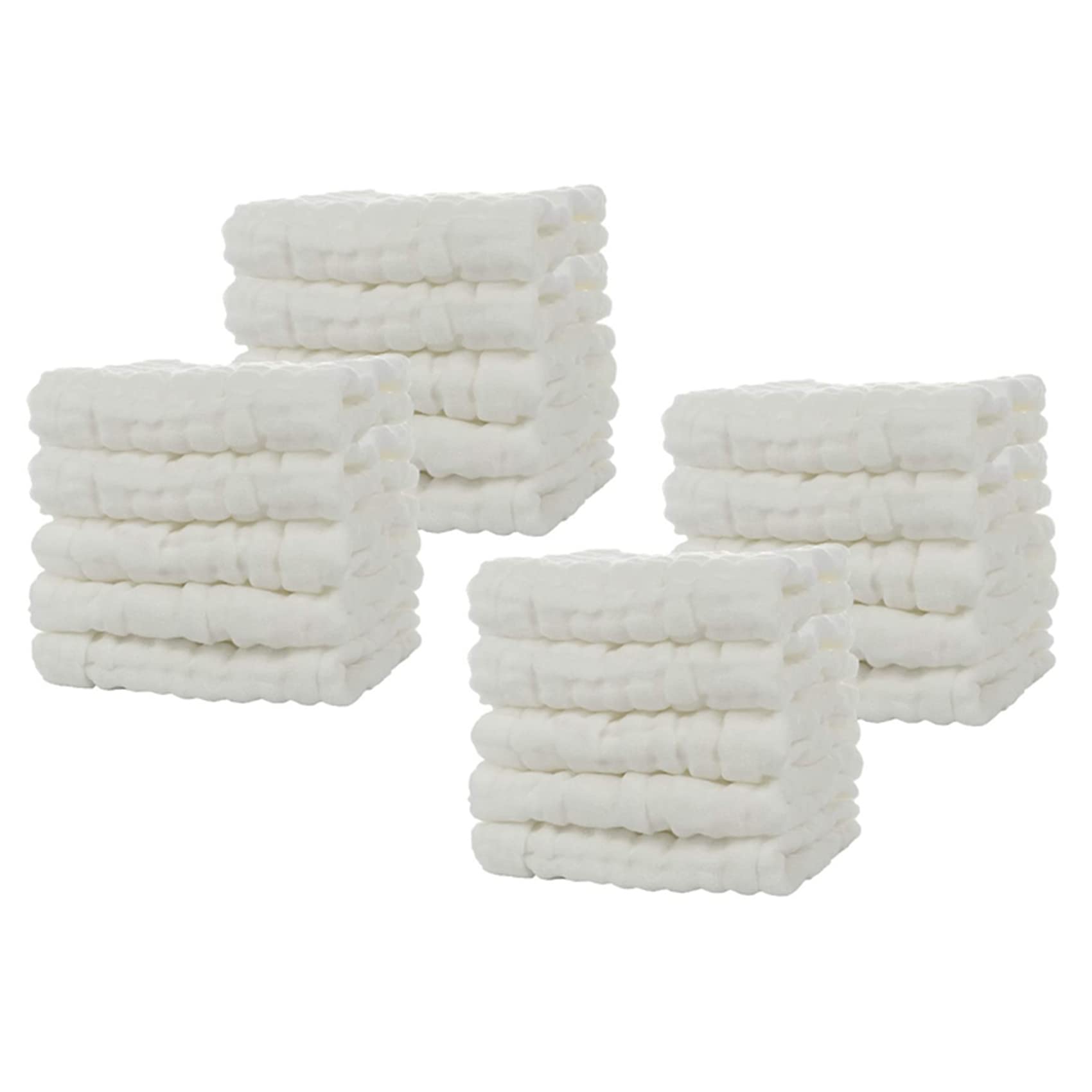 Serviettes en mousseline coton absorbant lingette lavable bébé lot de 20