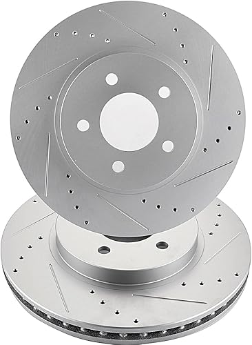 Miniatura 634 de SCITOO Juego de 2 frenos de freno ranurados traseros para Chrysler Town & Country, 08-16 para Dodge Grand Caravan, 09-13 para Dodge Journey, 12-15