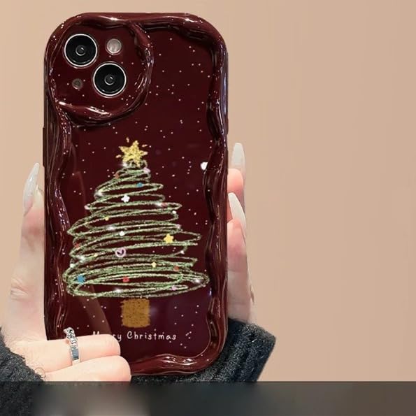 Image of Peeperly Back Cover Case for iPhone 13 Pro Max Soft TPU, Shockproof Protective Celestial Starry Christmas Tree Case for Girls & Women