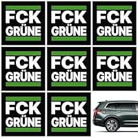 Generisch FCK Grüne Aufkleber, 50 Stück, 7,4 cm Anti Ampel Weg Bundesregierung Baerbock Habeck (Grüne)