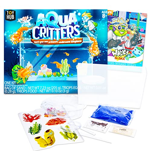 Grin Studios Hatch a Mermaid in Water Sea Monkeys Science Kit for Kids Hatch and Grow Aquatic Pets for Boys and Girls Mermaid Hatch and Grow Eggs Habitat with Food and Tank