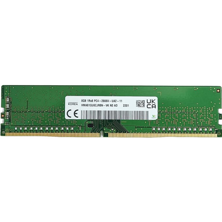 Image of 8 GB DDR4 SDRAM Desktop Memory Module, 2666 MHz, 240 Pin, PC4-2666 (3 Year Warranty)