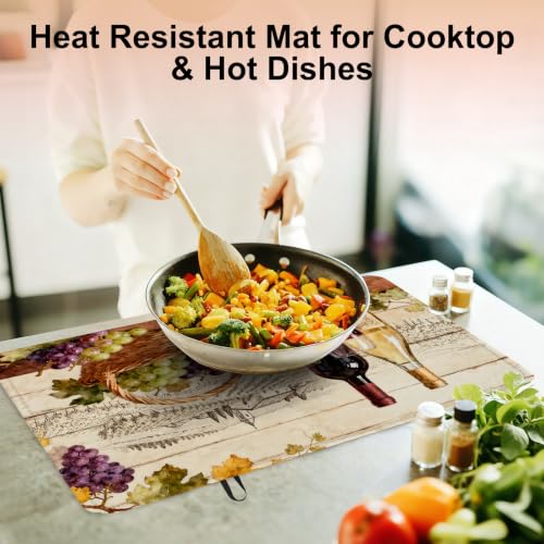 Image of Italy Travel Stove Top Cover for Electric Stove 28 inchx20 inch, Italy Stove top Cover, Italian Gifts Heat Resistant Glass Cooktop Cover, Flat RV Range Stovetop Protector, Dish Drying Mat for Kitchen