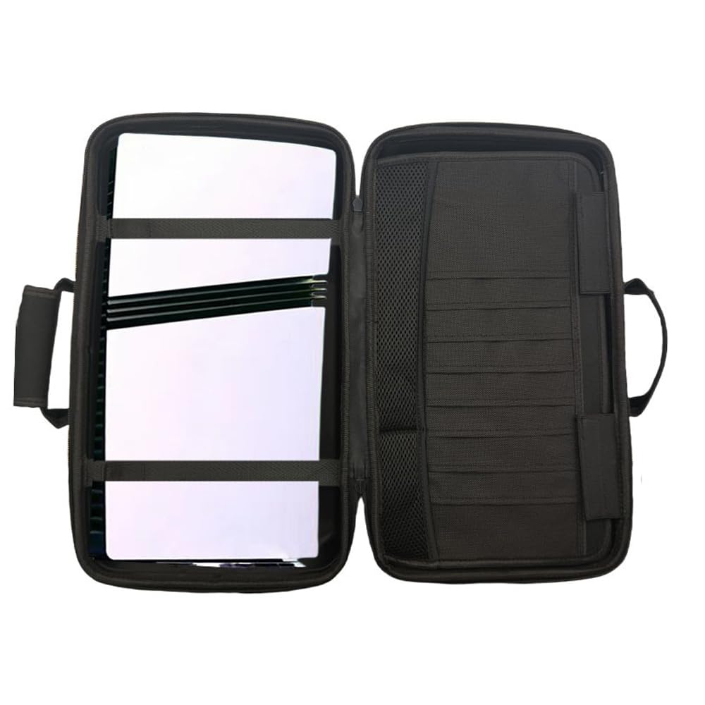 Generico Borsa di stoccaggio della console di gioco compatibile con PS5 Pro, custodia protettiva con scomparto multiplo per PS5 Pro Accessori di gioco Custodia protettiva da viaggio (NERO)