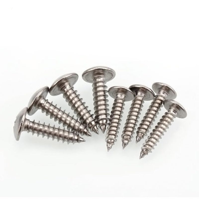 Generic M3 Phillips Screw Truss Self-Tapping Screws Mushroom Head Bolt Wood Stainless Steel Bolts 6-30mm Length - (Size: M3 x16mm(15pcs))