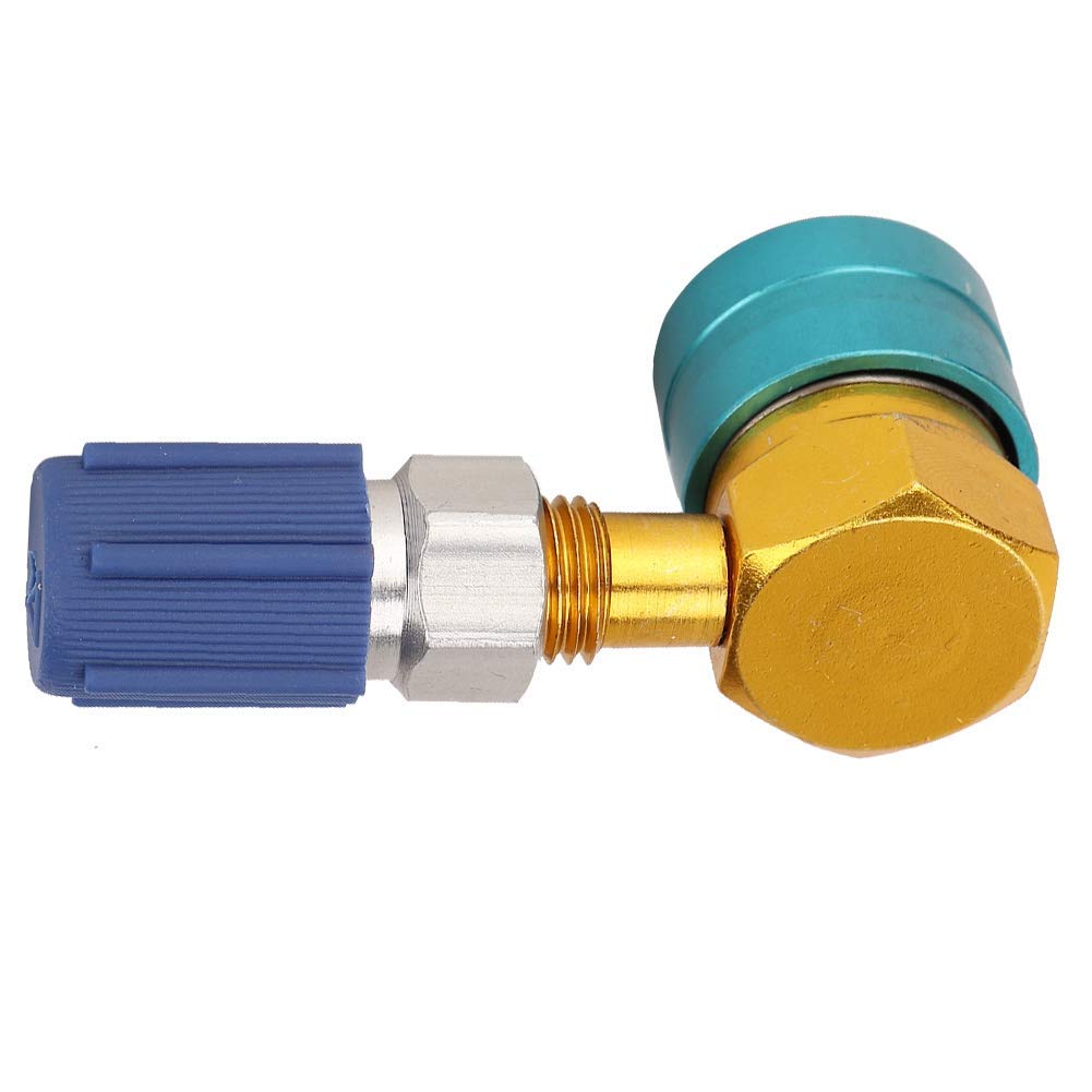 EVGATSAUTO Akcesoria do klimatyzacji samochodowej, R1234YF do R134A Adapter szybkozłącza bocznego niskiego napięcia do większości samochodów europejskich i amerykańskich