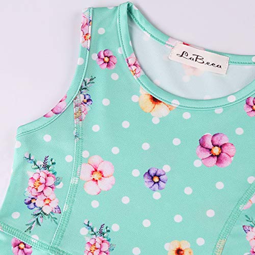 Labeca Girls Party Casual Unicorn Printed Twirly Sleeveless Dress Flower Unicorn L #TOP3