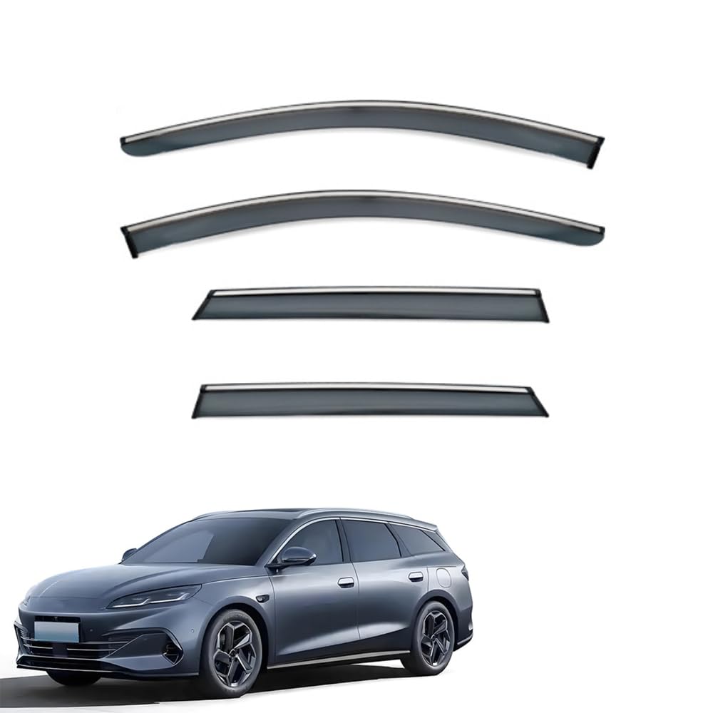 Qoemrhelt Normal 4Pc Set In-Channel Wind Deflectors, For Byd Seal 6 Touring 2025-2026 Window Visors Rain Guards Vent Visors Rain & Sun Protection,Car Accessories