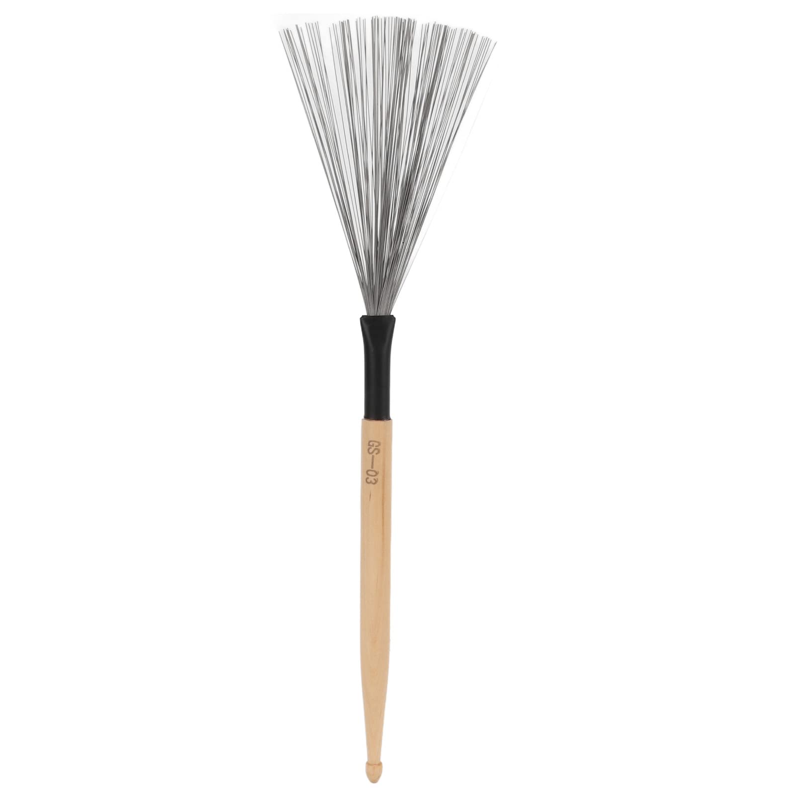 Spazzola per Tamburo, Spazzola per Strumenti Filo di Acciaio in Gomma d'acero per Batterista Spazzole per Batteria Strumento Musicale(Legna)