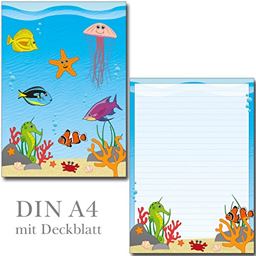 Blocco Lettera di mappe - Bella mondo subacqueo