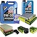 Produktbild QR-PARTS 69356776 Filter Set Inspektionspaket 6 Liter Motoröl Longtime High Tech 5W-30 MANN-FILTER Innenraumfilter Kraftstofffilter Luftfilter Ölfilter