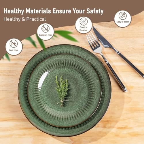Image of LERATIO Ceramic Dinnerware Sets for 4,12-Pcs Porcelain Plates and Bowls Set