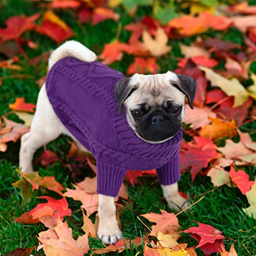 Queenmore Dachshund Jumper Small Knitting Dog Jumper Turtleneck Knitted Sweater Cat Jumper Dog Clothes Outfit For Dachshund Chihuahua Sausage Dog Bulldog Yorkie - Image 2