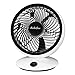 AirArtDeco 6 Inch USB Portable Desk Fan, 2-Speed Control USB Powered Fan, 6 Fan Blades, 1.5m USB Cable, DC Brushless Motor, Quiet Operation for Home, Office (Black/White)