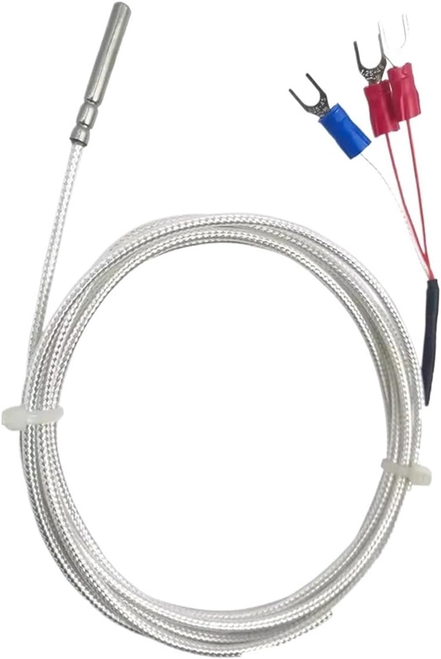 WZP-pt100 PT100 Temperature Sensor Probe Platinum Thermistor Precision Probe Anti Corrosion and Waterproof High Temperature(B Level 5m,0.5 Accuracy)