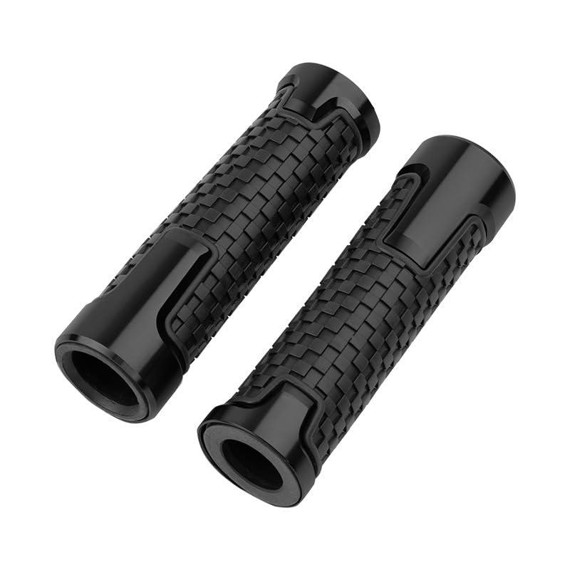 1 Par Empuñaduras Manillar Moto para Monster 696 695 620 400 796 S2R 800, Puños Aleación Aluminio Y Goma Antideslizante, Universales 22/24mm, Mayor Comodidad,Black