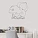 Stickers Muraux,Sticker Mural Pokemon Mignon Enfants Chambre Décoration Anime Porte Affiche Chambre Autocollant 42X47 Cm