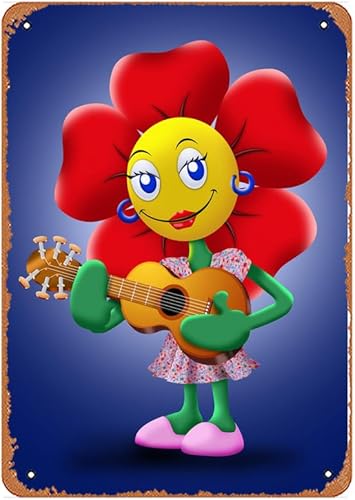 Vintage Metal Poster - Celso Luiz Pereira Flor Tin Sign 12 X 8 Inches Suitable for Wall Decoration of Bar,Cafe,Garage,Man CAVE