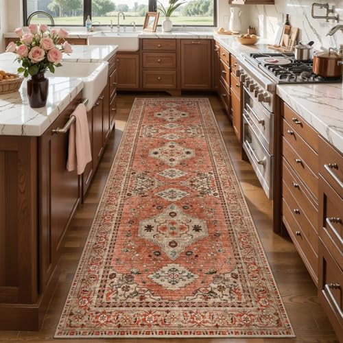 Image of Tangsoo Boho 3x8 Washable Runner Rugs for Hallway, Runner Rug Non Slip