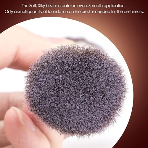 Image of 4 in 1Multifunctional Travel Makeup Brush Set with Foundation Brush, Powder Brush, Eyeshadow Blending Brush and Flat Brush | Feathery Soft Bristle Makeup Brushes Set for Women