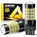 3157 LED Reverse Light Bulbs, AUXITO 1400 Lumens 4014 102-SMD 3056 3156 3057 4157 LED Bulbs with Projector for Backup Reverse Lights Tail Brake Signal Lights, 6000K Xenon White