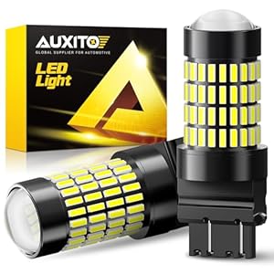 AUXITO 3157 LED Bulbs Reverse Lights, 102-SMD Chipsets 500% Brighter 3056 3156 3057 4157 LED Bulbs with Projector for Reverse Back Up Lights Tail Brake Signal Parking Lights, 6000K White