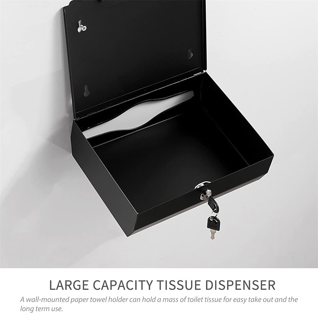 Badezimmer-Papierhandtuchspender Wandmontierter Bohrpapierhalter-Spender Edelstahl-Toiletten-Küchen-Tissue-Spender-Box (Color : A)
