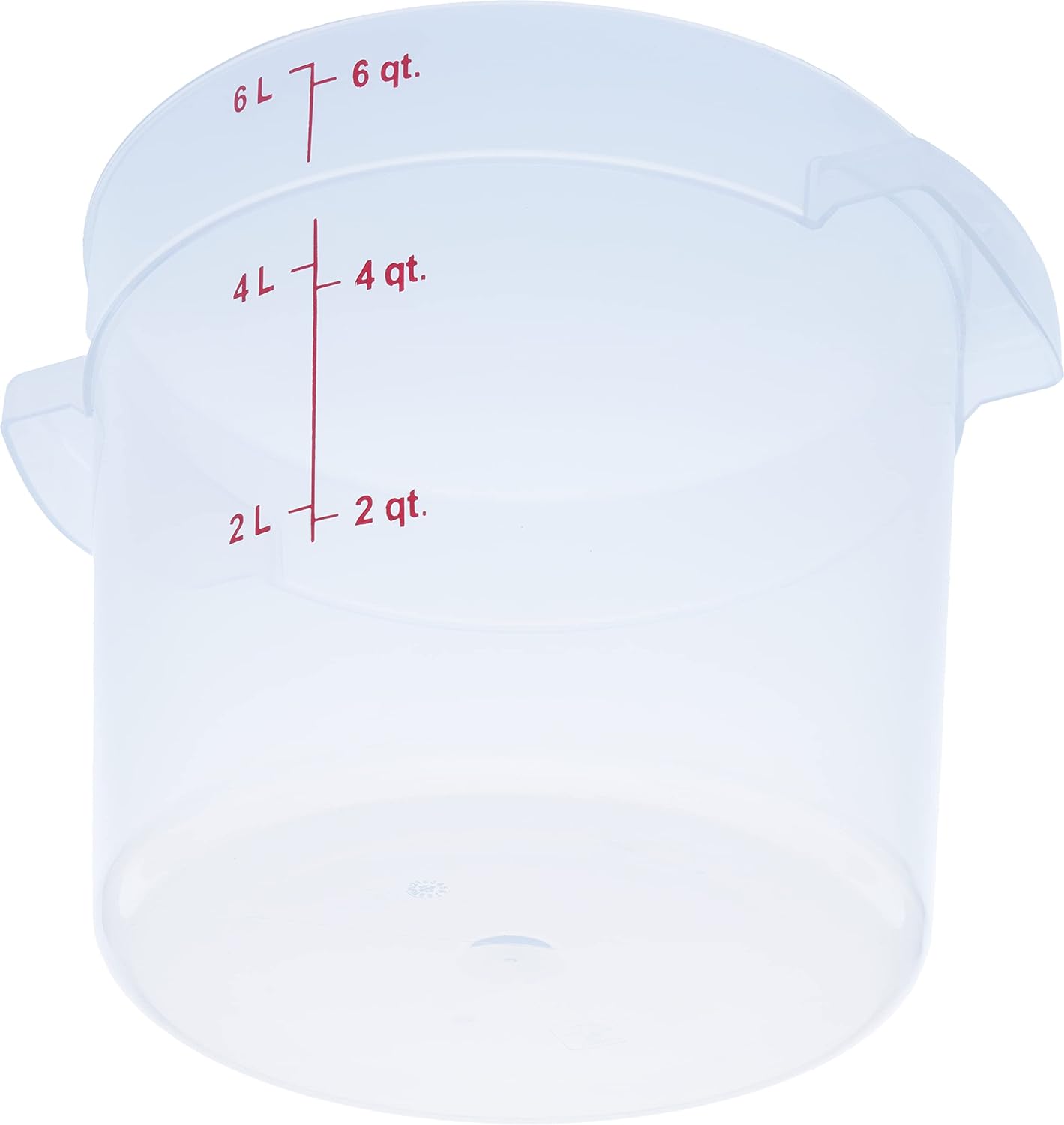 Carlisle FoodService Products Storplus Round Food Storage Container with Stackable Design for Catering, Buffets, Restaurants, Polypropylene (Pp), 6 Quart, Clear