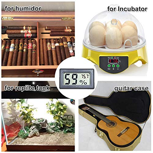 Goabroa (12 Pack) Mini Small Hygrometer Thermometer, Digital Indoor Humidity Gauge Monitor With Temperature Meter Sensor Fahrenheit (℉ ) #TOP4