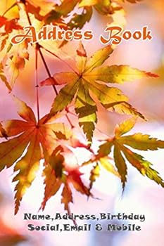 Address Book : Name , Address , Birthday , Social , Email and Mobile : Autumn Design
