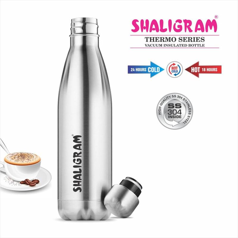 Image of SHALIGRAM Stainless Steel Thermosteel Water Bottle, 24 Hr Hot and Cold I Leak Proof Lid I Vacuum Insulated I for Office, Gym, School | COLA