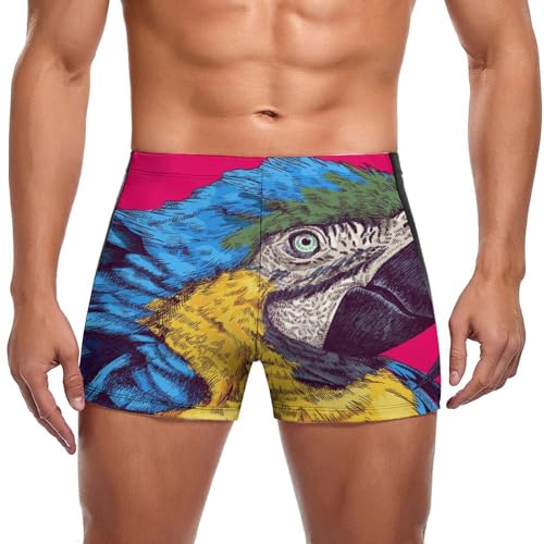 Slip de bain homme perroquet coloré idéal pour vos journées à la plage et sessions de piscine