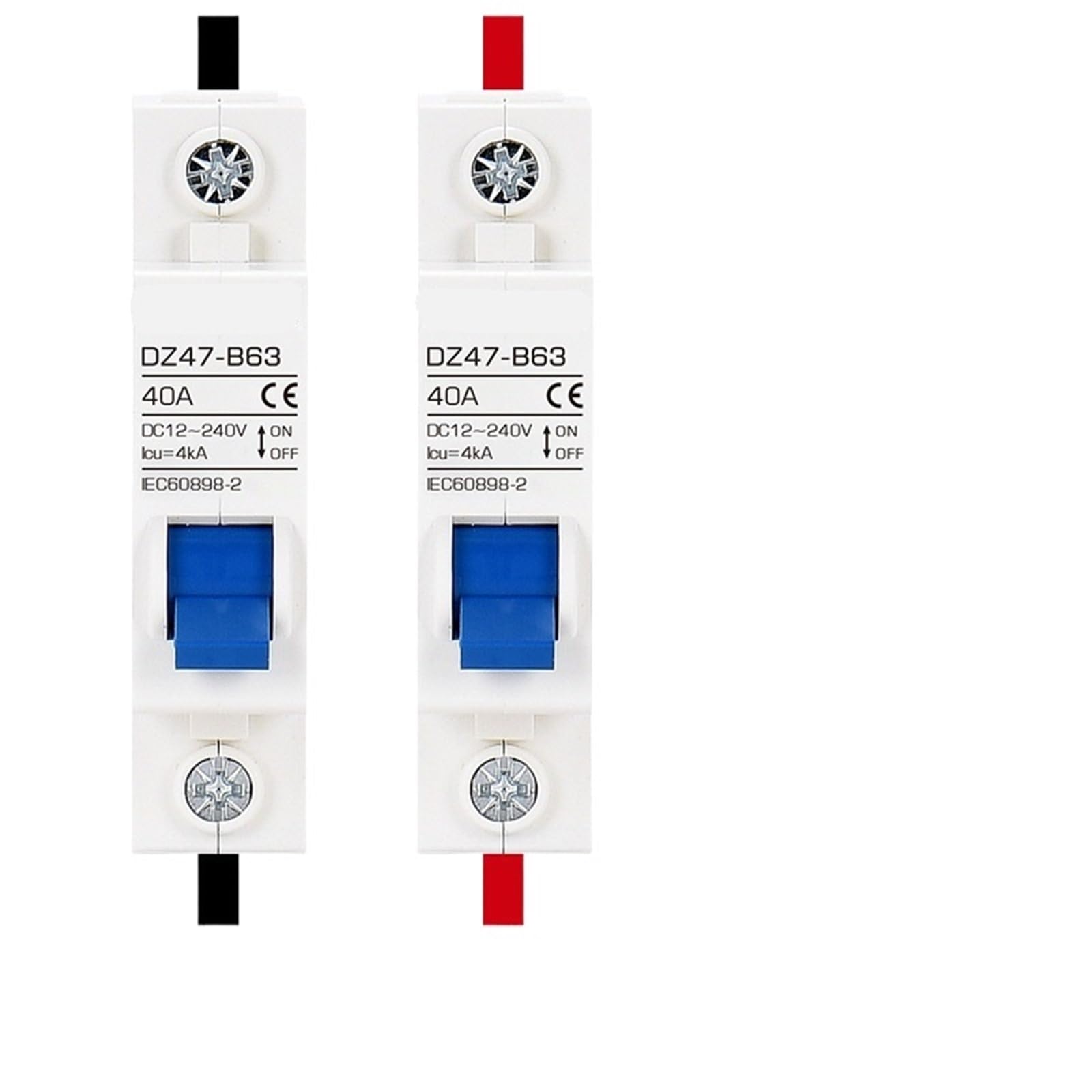 Miniaturowy wyłącznik automatyczny 12 V, 24 V, MCB 2P, 125 A, 130 A, 16 A, bezpiecznik resetujący, falownik, ochrona baterii, izolator, przełącznik transferu (1P, B16A)