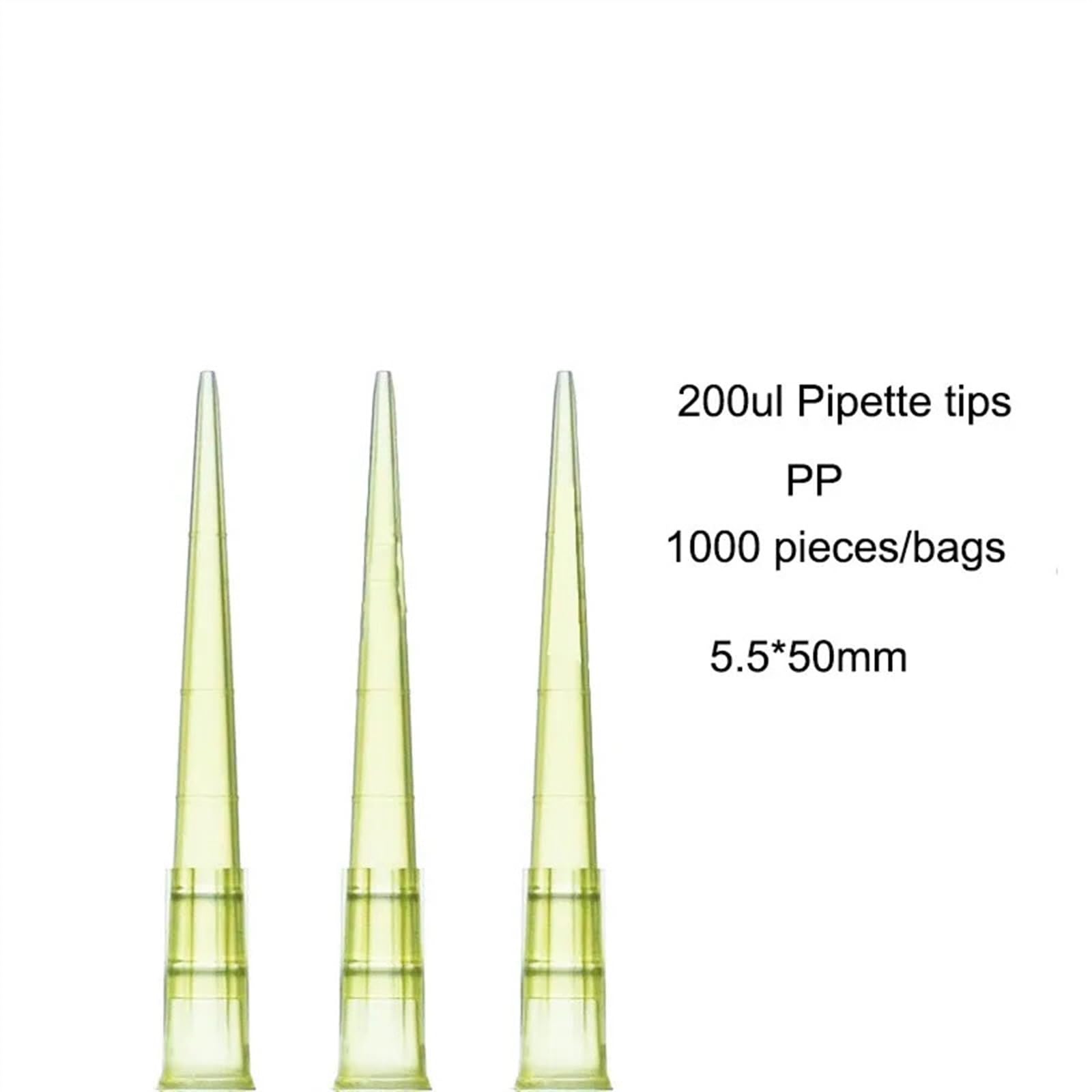 équipement de Laboratoire Embout de Pipette en Plastique de Laboratoire 10ul 200ul 1000ul, Embouts de MicroPipette jetables Transparents (Size : 200ul 1000 Bag)
