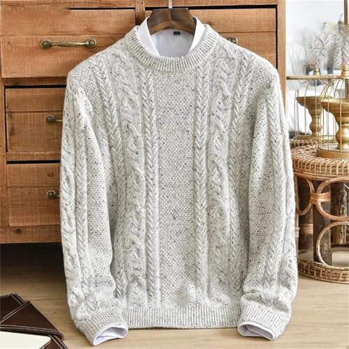 Winter 100% Cashmere Sweater Men's Round Neck Thickened Warm Pullover Sweater2