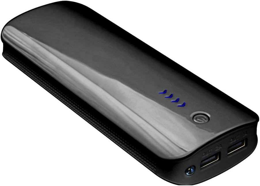 iconBIT FTB13200FX - High Capacity Piano Black 13200mAh Fast, Portable Charger, External Battery Power Bank Pack for iPhone, iPad, Samsung Galaxy, Works with any USB-powered Smartphone & Tablet