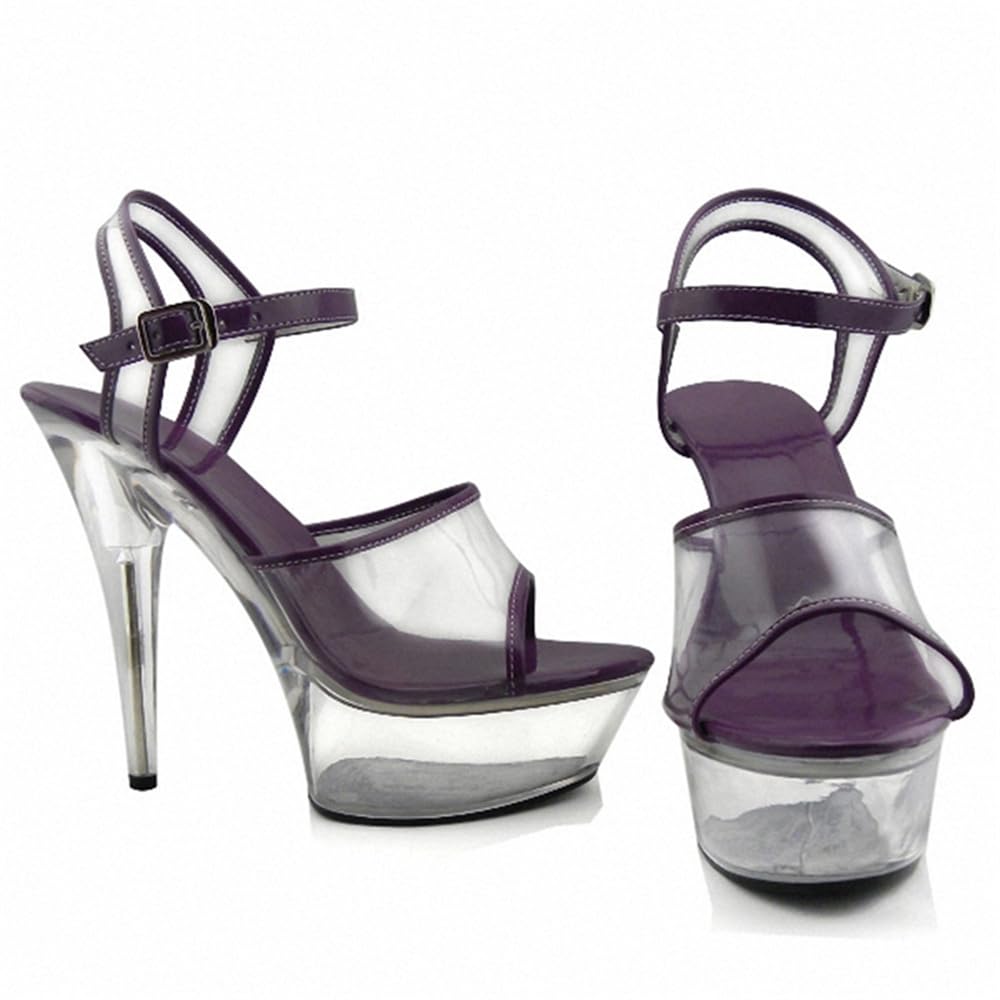 High Heels 15cm d'une élégance rare avec design transparent exclusif