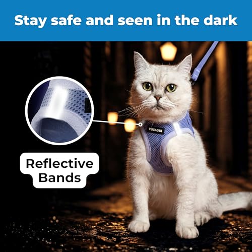 Image of Voyager Step-in Pet Harness - All Weather Mesh, Adjustable Step in Harness for Cats and Dogs by Best Pet Supplies - 307 Set Lavender, XXS