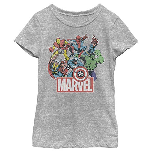 Fifth Sun Marvel Universe Heroes of Today Girl's Heather Crew Tee