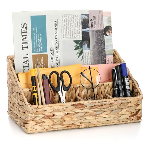 Boershun Desk Organizer – Countertop Mail Organizer, Magazine Holder, Boho