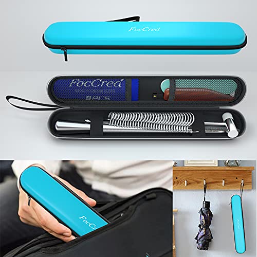 Foccred Jewelry Ring Sizer Tools Set,Measuring Stick Ring Size Gauge,Jewelry Hammer, Jewelry Cleaning Cloth,Plastic Ring Size Belt, Buffing Bars, Polished Agate And Complete Storage Box(Blue)… #TOP5