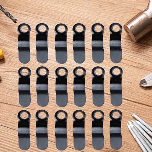 Image of 100Pcs Picture Frame Turn Button Fasteners with Screws, 7x23mm Metal Photo Frame Hardware Backing Clips for Hanging Pictures, Posters, Drawing Crafts - Black
