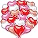Amazon.com: 24 Pieces 18 Inch Heart Shaped Foil Balloons Valentines ...