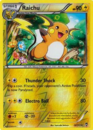 Pokemon - Raichu (28/111) - XY Furious Fists - Reverse Holo