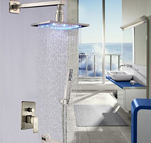 Mitigeur encastré douche haut de gamme Gowe robinet mural LED et douchette