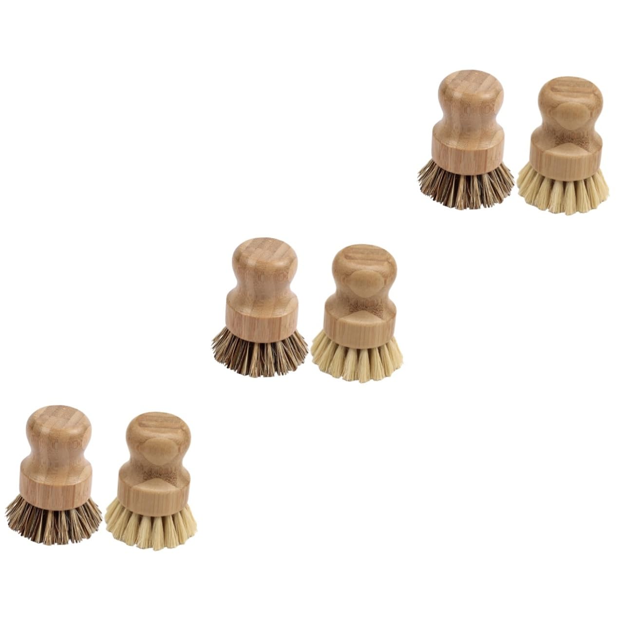 Beavorty 6 Piezas Cepillo para Platos Herramienta Limpieza Fiebre del Lavado Platos Mini Herramientas Cepillo para Fregar Ollas para Wok Chino Suciedad Piso Madera