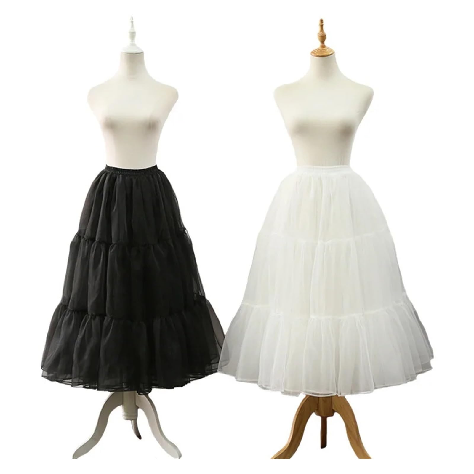 Jupon sous Robe Femme Jupes Longues Bouffantes for Filles, Jupe Tutu Tendance for Femmes, Robe de Bal, Jupon de mariée, Robe de mariée, Jupon Tutu(Length 80cm Black)