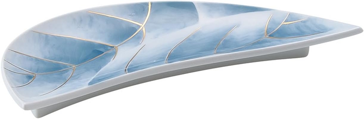 Yamashita Kogei 16058550 Perilla Dark Half Moon Appetizer Plate with Nishiki, 9.8 x 4.3 x 1.2 inches (25.0 x 11.0 x 3.0 cm)