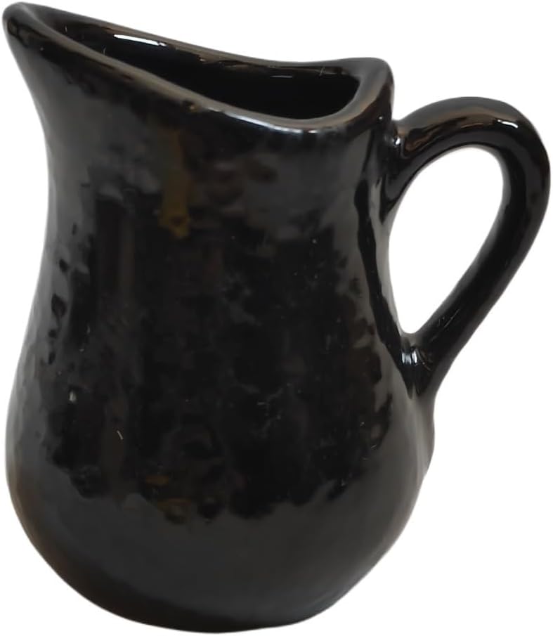 Gravy Boat Creative Ceramic Coffee Milk Pitcher with Handle Black 100ml Sauce Pot Gravy Boat Gravy Jug