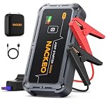 Avviatore Batteria Auto, 7000A Avviatore di Emergenza per Auto/Moto (Fino a 9.0L Gas/8.5L Diesel) 12V Booster Avviamento con Cavi Avviamento, Luce LED, Custodia di Trasporto, Compatto